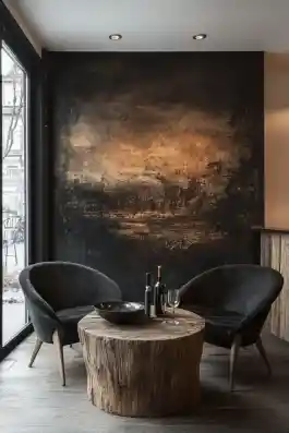 Выразительная текстура древесины и массивные пропорции делают его самостоятельным акцентом в зо