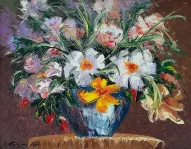 Նկար Ձեռքի Աշխատանք Շուշաններ 60X50