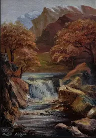 Նկար Ձեռքի Աշխատանք Աշնանային Բնանակար 40X60