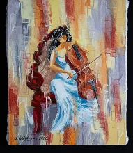 Նկար Ձեռքի Աշխատանք Մեղեդի Շարքից 50X40